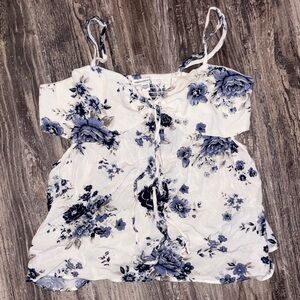 American Eagle Outfitters Blue Floral Camisole